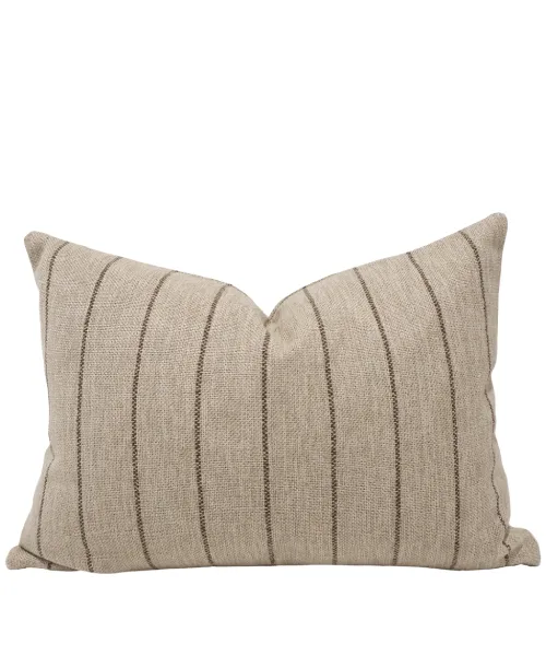 Heritage Stripe Brown Pillow Cover