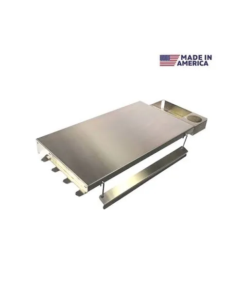 Tactical Stainless Folding Front Shelf — pricing at pimpmygrill.com