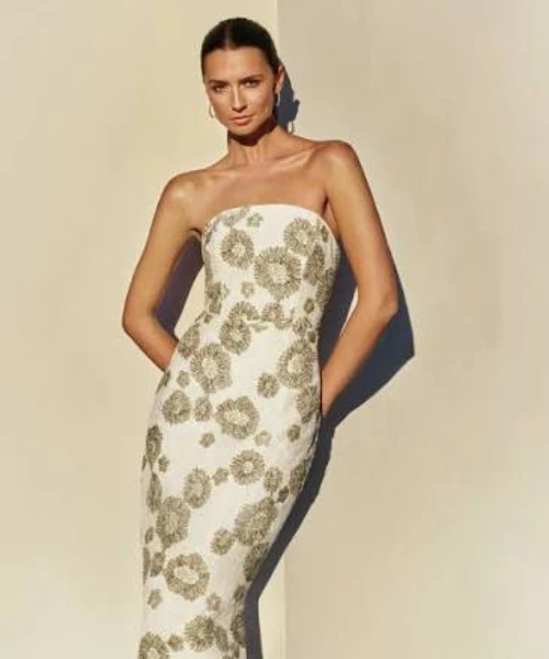 MILLY Embroidered Occasion Dress