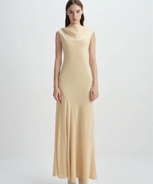 Rue Sophie High Neck Midi Dress