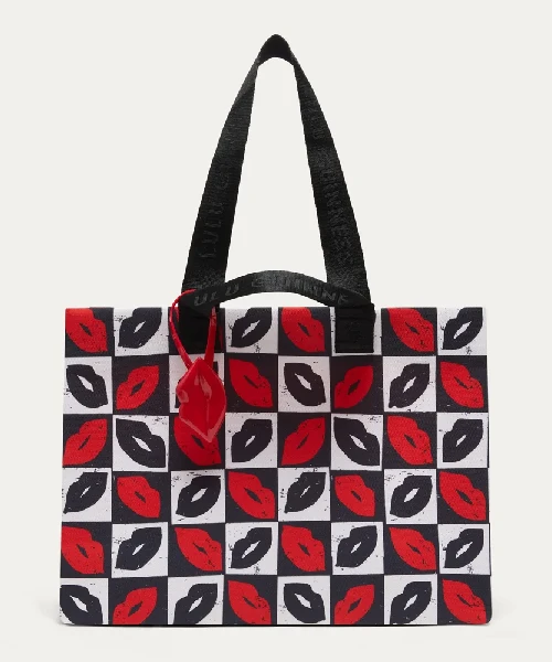 Lulu Guinness Checkered Shopper Tote