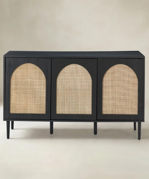 Rattan-Wood Sideboard
